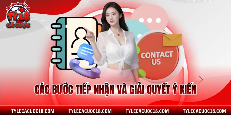 Các bước tiếp nhận và giải quyết ý kiến