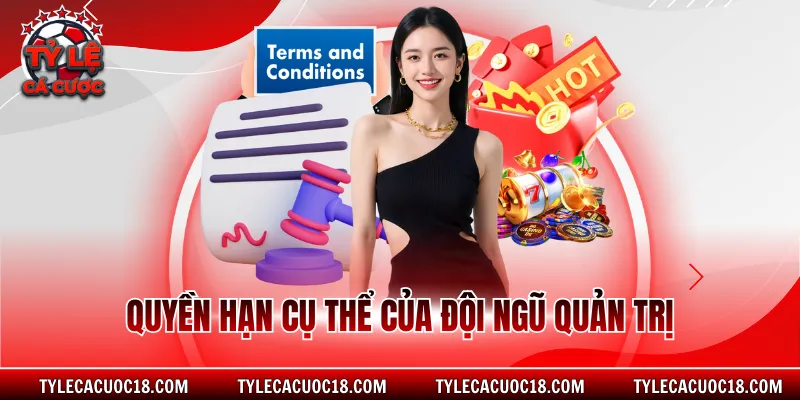 Quyền hạn cụ thể của đội ngũ quản trị